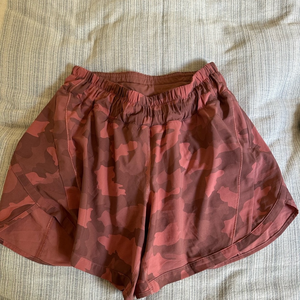 Lululemon Running Shorts - “Track Short 5” in color Heritage 365 Camo Brier Rose